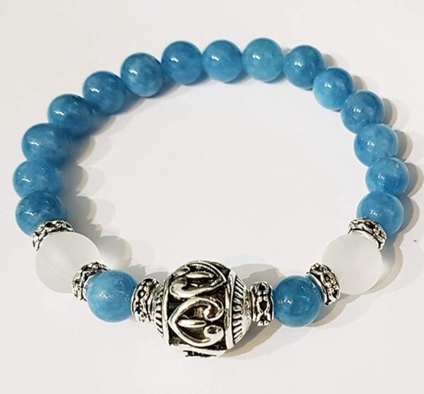 Bracelet Aigue marine et pierre de lune