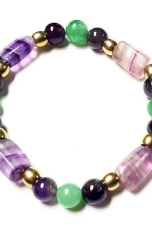 Bracelet perles naturelles Fluorite