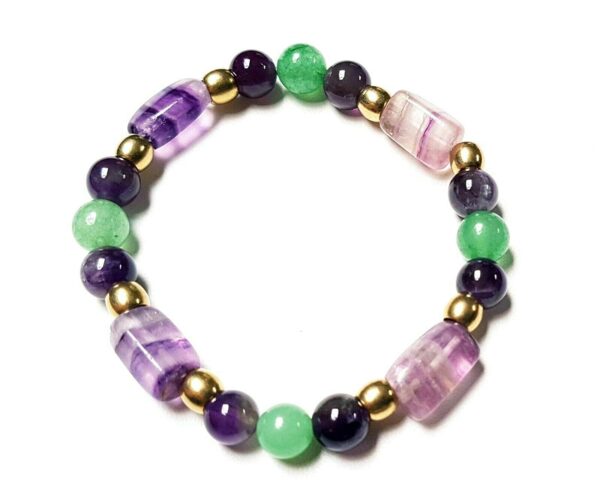 Bracelet perles naturelles Fluorite